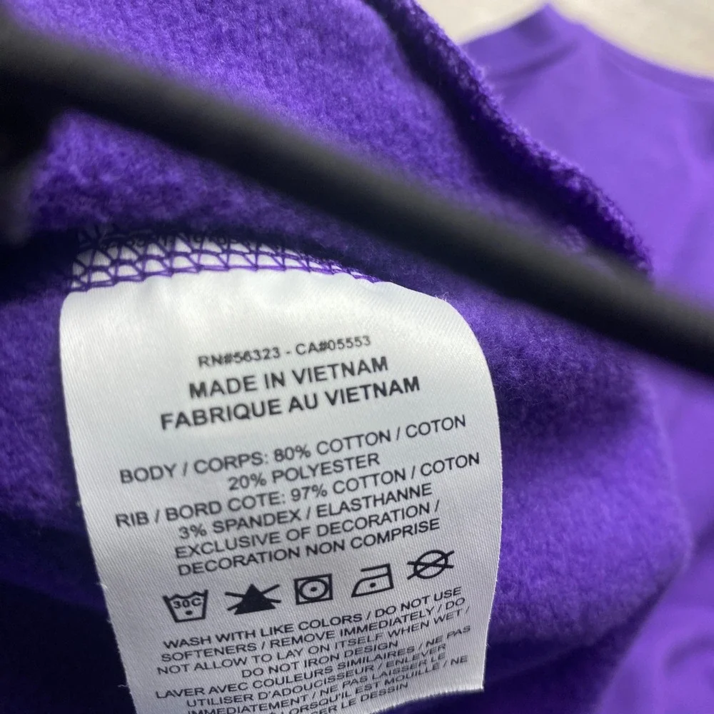 Jordan Sweatshirt Lakers‎ LeBron James 6 Mens Large Purple Cotton DN4718-504 NBA